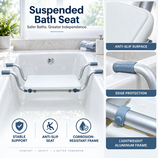 Lightweight Suspended Bath Seat Bathroom Washing Mobility Aid Bath Chair
