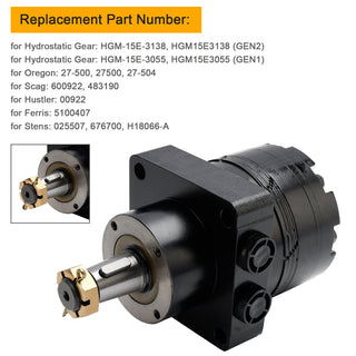 Hydraulic Wheel Motor for Scag 483190 Hydro Gear HGM-15E-3138 Ferris