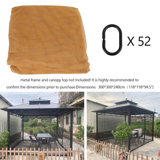 Outdoor Tent Anti-Mosquito Net Four-Corner Garden Courtyard Gazebo Net Cloth