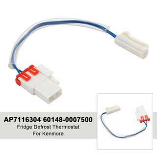 Fridge Defrost Thermostat for Kenmore, AP7116304, PS12199075, 60148-0007500