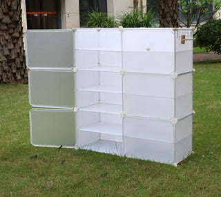 24 Pair Stackable Shoe Storage Cabinet Drawer Box Plastic Frame