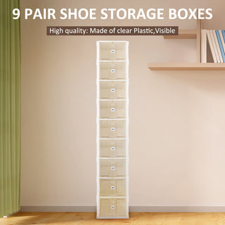 2-9 Pair No-Installation Shoe Storage Cabinet Drawer Box Plastic Frame Shoe Box