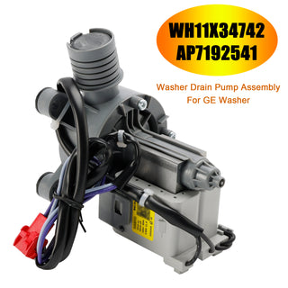 WH11X34742 AP7192541 Washer Drain Pump Assembly for GE Washing Machine