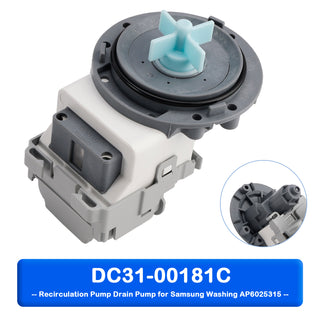 DC31-00181C Recirculation Pump Drain Pump for Samsung Washing AP6025315