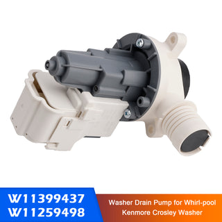 W11399437 W11259498 Washer Drain Pump for Whirl-pool Kenmore Crosley Washer