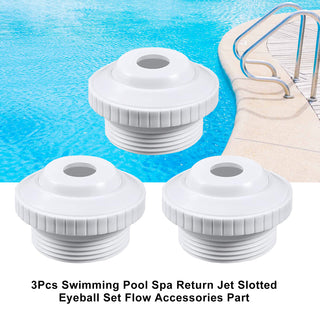 3Pcs Swimming Pool Return Jet Directional Flow Inlet Spa Maintenance