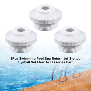3Pcs Swimming Pool Return Jet Directional Flow Inlet Spa Maintenance