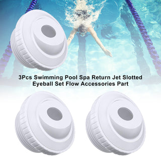 3Pcs Swimming Pool Return Jet Directional Flow Inlet Spa Maintenance