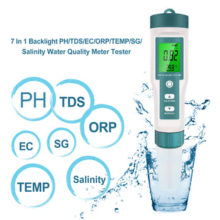 7-In-1 Water Quality Tester Digital Water Quality Meter Multi-Parameter Water Tester