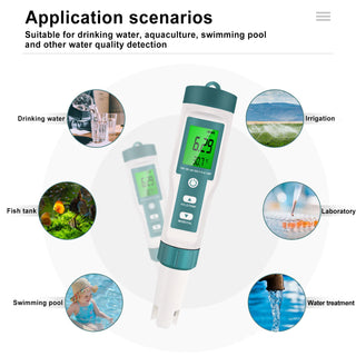 7-In-1 Water Quality Tester Digital Water Quality Meter Multi-Parameter Water Tester