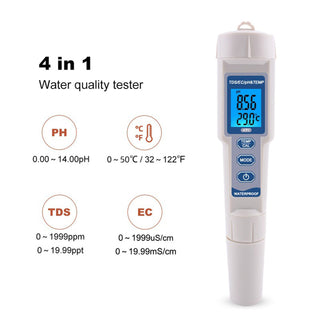 4In1 PH/TDS/EC/Temperature Meter Digital Water Quality Monitor Tester Test Tool