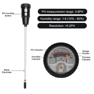 Handheld Soil moisture sensor Soil PH Tester PH & Moisture Meter