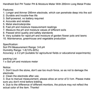 Handheld Soil moisture sensor Soil PH Tester PH & Moisture Meter