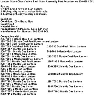 Lantern Stove Check Valve & Air Stem Assembly Part Accessories 200 6381 ZCL