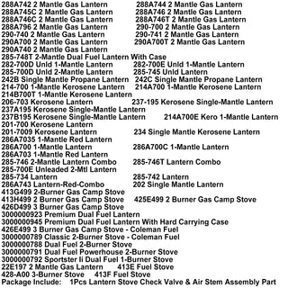 Lantern Stove Check Valve & Air Stem Assembly Part Accessories 200 6381 ZCL