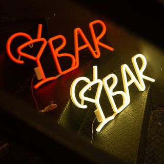 BAR Neon Sign Light LED Juice Letter Neon Lamp Tube Party Night Light Lamp