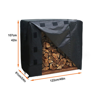48*24*42 In. Outdoor Firewood Log Storage Rack Cover Waterproof Snow Protect