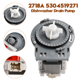 2718A 5304519271 Dishwasher Drain Pump Assembly for Frigidaire Kenmore