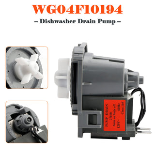 WG04F10194 Dishwasher Drain Pump for GE for Midea 11001011000221 120V 60Hz
