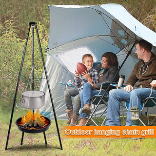 Tripod Outdoor Fire Pit BBQ Round Bowl Garden Patio Extra Large Barbecue Grill