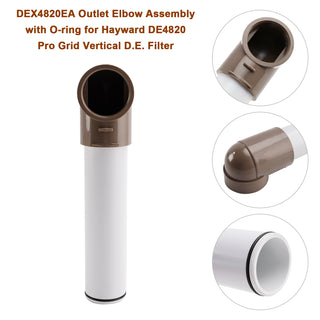 DEX4820EA Outlet Elbow Assembly with O-ring for Hayward DE4820 Pro Grid Vertical D.E. Filter