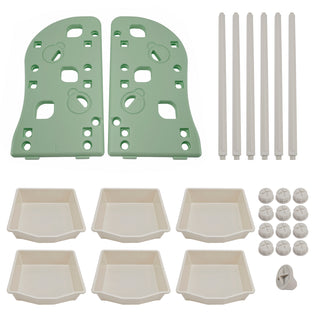 Kids Toy Storage Organizer With 6 Plastic Storage Bins Plastic Toy Rack Green