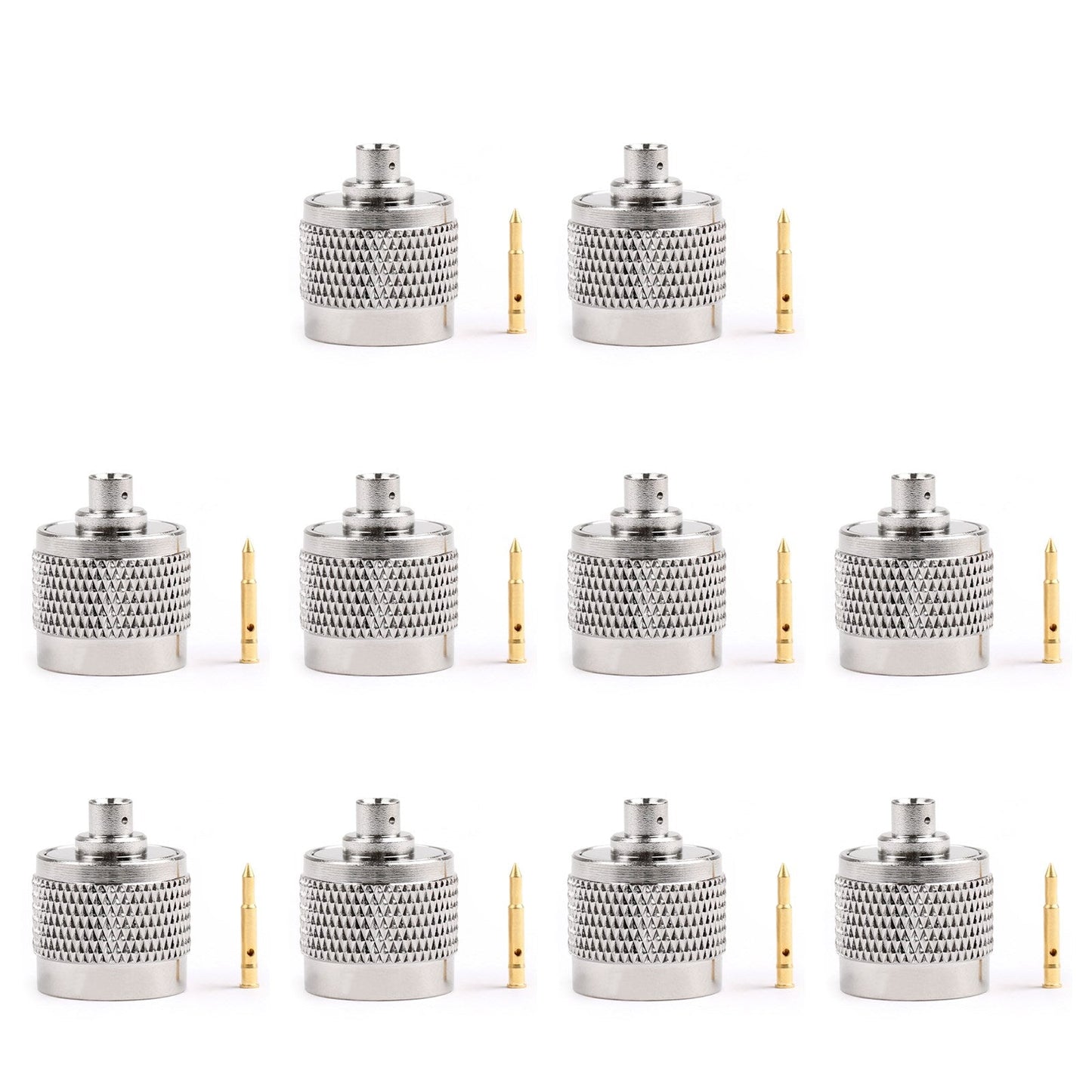 10Pcs N Solder Plug Male RF Connector Solder For Semi-rigid.141" RG402 Straight Generic