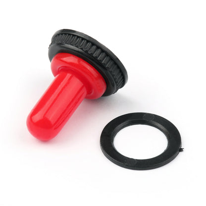 1x Car Toggle Switch Boot 12mm Rubber Waterproof Cover Cap IP67 T700-1 Red