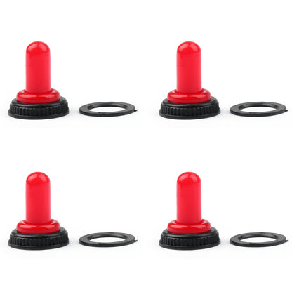 1x Car Toggle Switch Boot 12mm Rubber Waterproof Cover Cap IP67 T700-1 Red