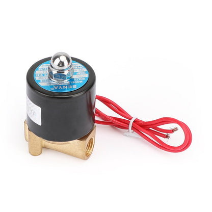 1/4" DC 12V Brass Normally Closed Electric Solenoid Valve BSP Gas Water Air N/C Generic