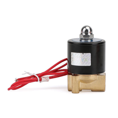 1/4" DC 12V Brass Normally Closed Electric Solenoid Valve BSP Gas Water Air N/C Generic