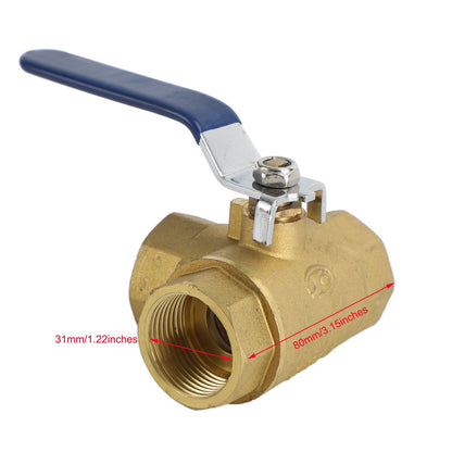 1/2" 3 Way Ball Valve Three T Port NPT Brass Female Type For Water Oil And Gas Generic