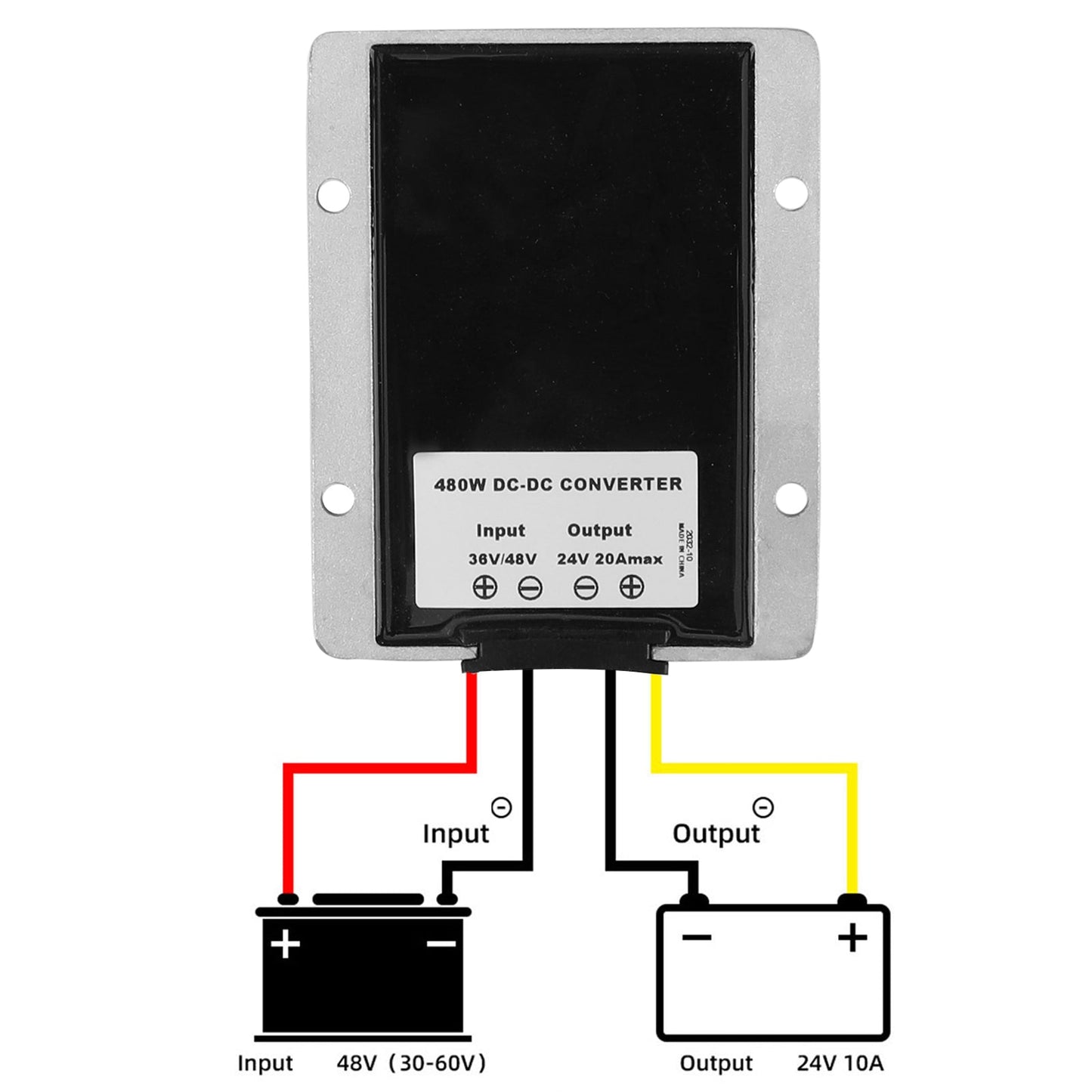 WaterProof 48V to 24V 20A Step Down DC/DC Power Converter Regulator Generic