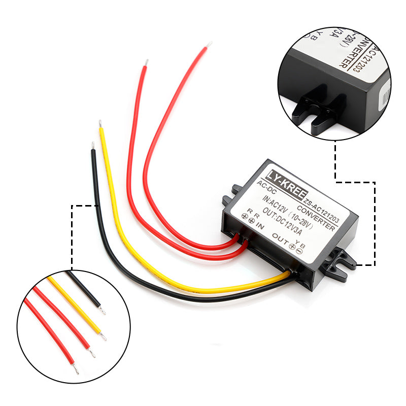 AC 10-28V To DC 12V 3A Buck Converter Ac-Dc Step Down Power Supply Module Generic