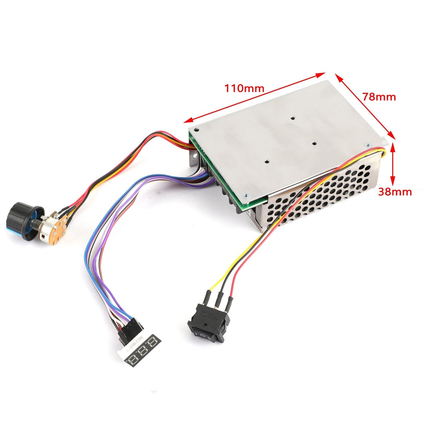 DC 10-55V MAX 60A PWM Motor Speed Controller CW CCW Reversible 12V 24V 36V Generic