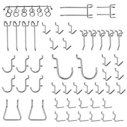 50PCS Pegboard Hook Assortment Variety Set Garage Storage Shelf Hanger