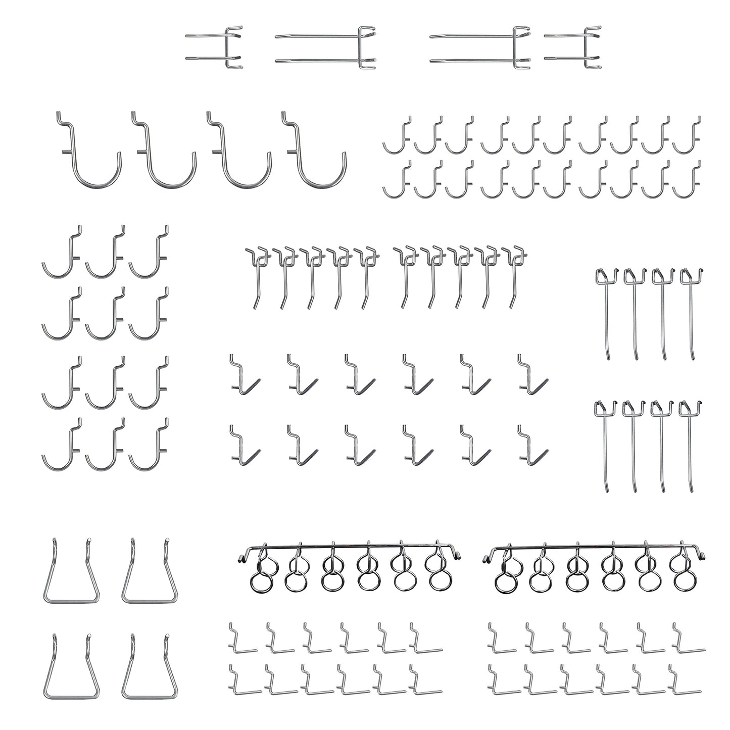 100Pc Pegboard Hook Assortment Kit Storage Shop Garage Organizing Tools Hanger