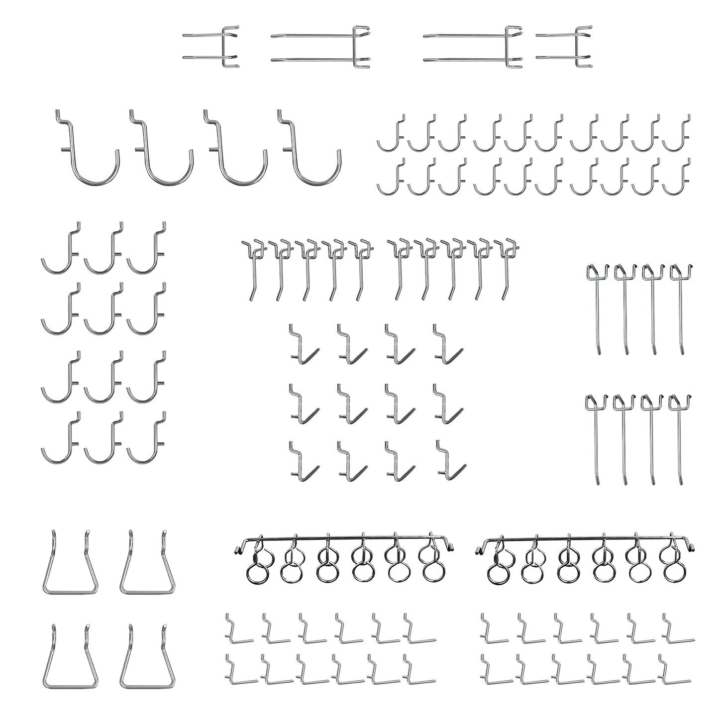 100Pc Pegboard Hook Assortment Kit Storage Shop Garage Organizing Tools Hanger