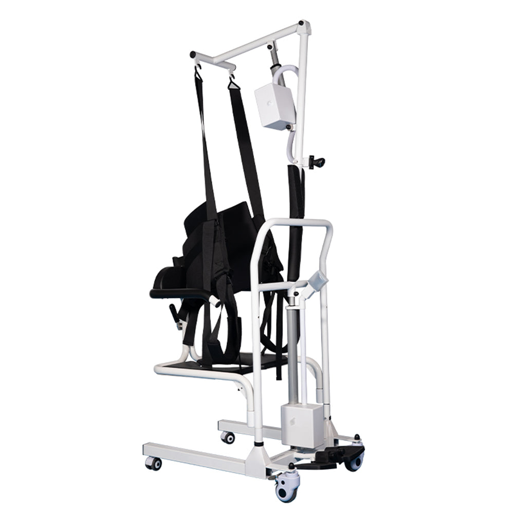 180° Split Seat Electric Transfer Chair Patient Lift (4 in 1) for Home 330 lbs Load-Bearing for Elderly Disabled Handicapped Full Body Sling Portable