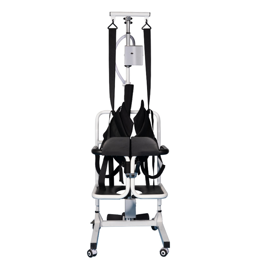 180° Split Seat Electric Transfer Chair Patient Lift (4 in 1) for Home 330 lbs Load-Bearing for Elderly Disabled Handicapped Full Body Sling Portable