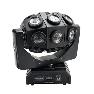 Moving Head Beam Light 180W Moving Head Light RGBW 360°Rotation DJ Lights DMX 512 with Sound Activated