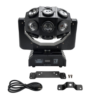 Moving Head Beam Light 180W Moving Head Light RGBW 360°Rotation DJ Lights DMX 512 with Sound Activated