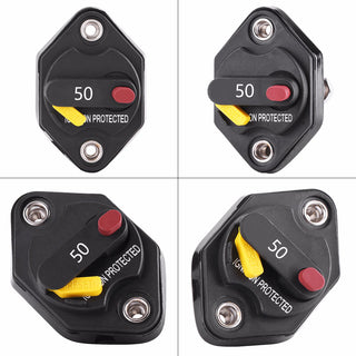50A Circuit Breaker Stereo Blow Replace Reset Fuse Switch For Car Audio Marine