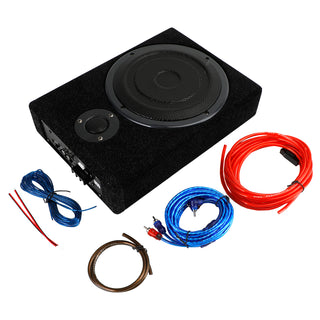 8" 600W  Car Subwoofer Under-Seat Amplifier Speaker Audio Sub Woofer Slim Box