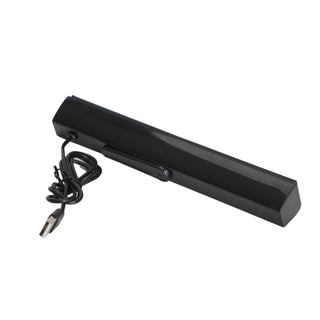 USB Power Computer Speakers Stereo Sound Bar With Clip for Desktop Laptop Black