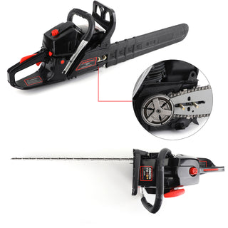 22" Gasoline Chainsaw – 62 Cc, 2.5 KW- Powered Engine 2 Cycle Sawing Cutting Pruning and Trimming Wood