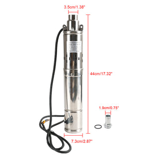 3" Solar borehole pump 48V 750W Deep well solar submersible pump
