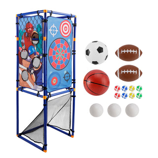 5In1 Multi Toss Game Set Play Football,Baseball,Basketball,Rugby And Fly Ball