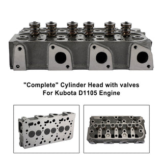 High Quality "Complete" Cylinder Head With Valves For Kubota D1105 Engine