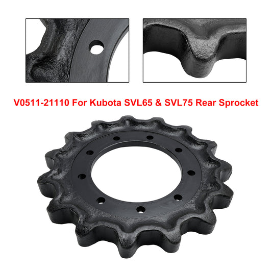 V0511-21110 For Kubota SVL75 75C SVL75-2 SVL75-2C SVL65 9 Bolt Holes 15 Teeth